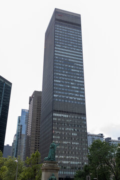 Montreal, Canada - August 2, 2025 CIBC Tower, tall building in downtown