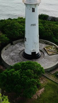 Farol das Conchas lighthouse scenic view at Ilha do Mel, Brazil