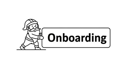 Fototapeta premium Charming gnome character presenting a clear 