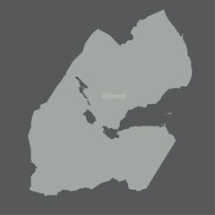 Fototapeta premium vector map of Djibouti country