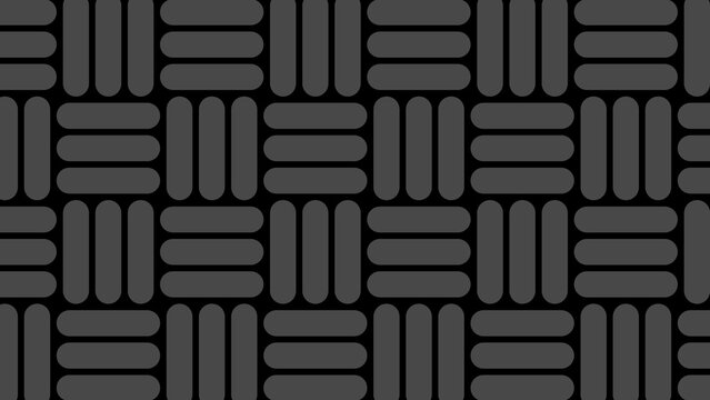 Abstract dark grey woven geometric pattern with rounded edges