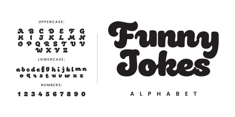 Funny jokes decorative script font for children storybook and greeting card playful design alphabet © Kiki