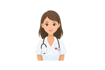 Fototapeta premium Female doctor representing healthcare profession and care