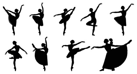 Ballet Dancers Silhouettes Collection: Graceful Poses © Pa