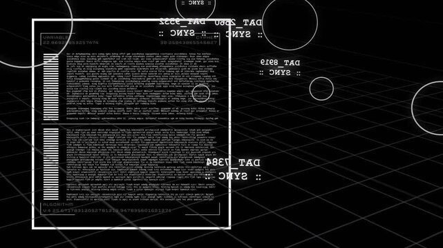 HUD appearing left filling with text and progress bars, rings drifting, DAT labels syncing for tech