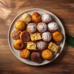 Obraz premium Top View Kuih Mor Brunei Sweet Cake