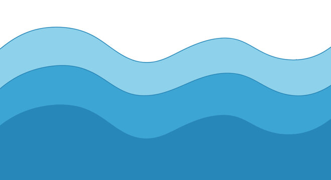 Abstract Blue Waves Background