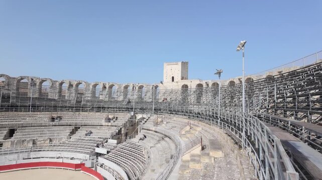Arles, France - March 5, 2026: Arles Amphitheatre in Arles, France