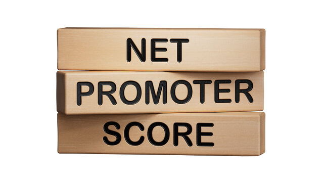 NPS as NET PROMOTER SCORE. Conceptual image. text on wood cubes. text in black letters on wood blocks.Supports PNG files with transparent backgrounds.