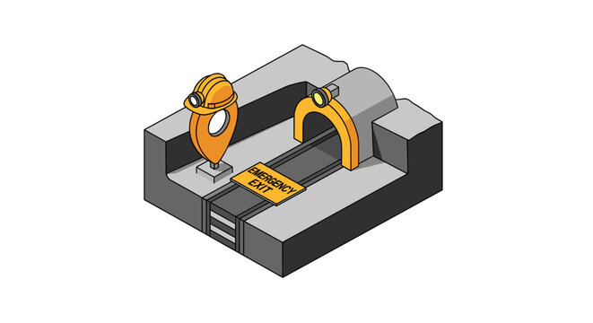 Isometric illustration of a magnetic field sensor detecting a magnetic strip.