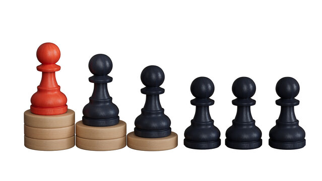 reden chess pawn.Customer Lifecycle Management concept.Supports PNG files with transparent backgrounds.