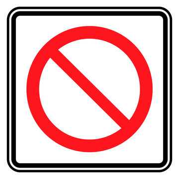 prohibited icon, no entry symbol, restriction sign, forbidden access mark, stop permission concept