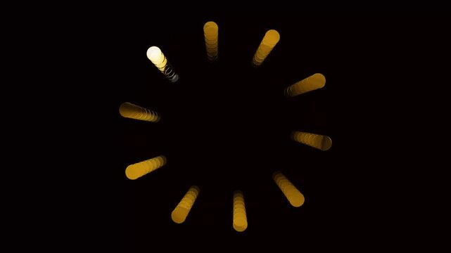 golden spinner animation green screen background