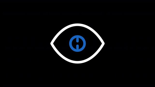 Animated spyware icon representing cyber surveillance, data tracking, digital security threats. Ideal for UI, apps, and cybersecurity visuals illustrating privacy risks, hacking, malicious software.