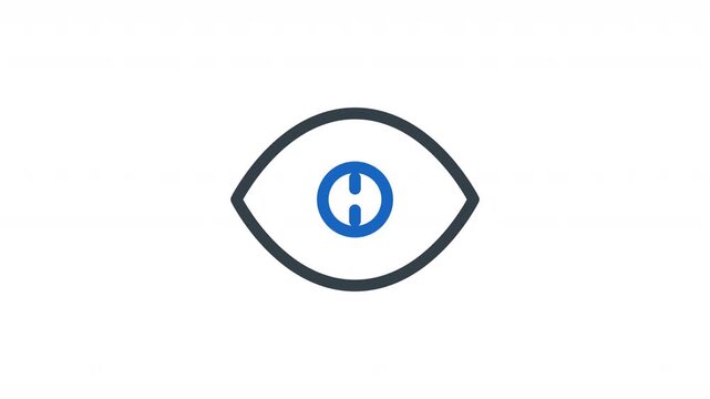 Animated spyware icon representing cyber surveillance, data tracking, digital security threats. Ideal for UI, apps, and cybersecurity visuals illustrating privacy risks, hacking, malicious software.