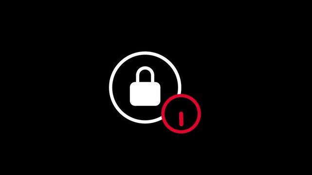 A white padlock icon is enclosed in a circle with a small red clock symbol nearby, representing a temporary lockout or a timed security restriction