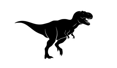 Black TRex Dinosaur Silhouette SVG Vector for Cricut Silhouette Clip Art and Overlay Design © MdSakib