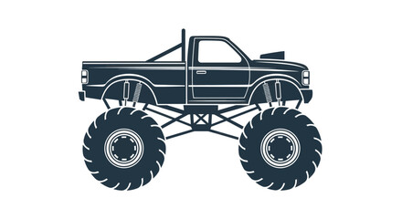 Monster Truck Silhouette Icon Vector Illustration © ahmad