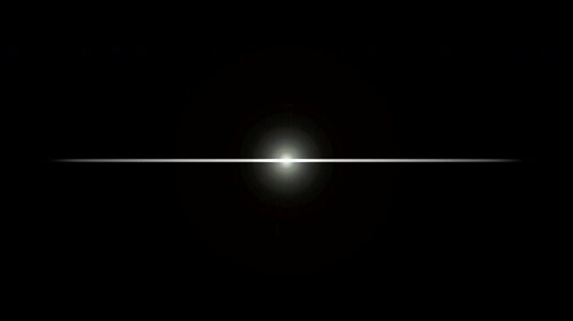 Television turn off a white circle with horizontal lines fades signaling the end. Suitable for video production, media concepts, closure themes.