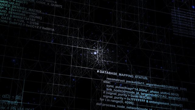 Stylized software engineering background featuring Python scripts and data mapping. Perfect for cybersecurity, blockchain development, and big data themes.