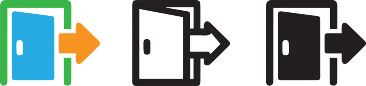 unique logout icon set