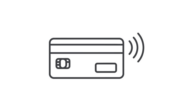 Contactless Payment Credit Card Illustration Design.