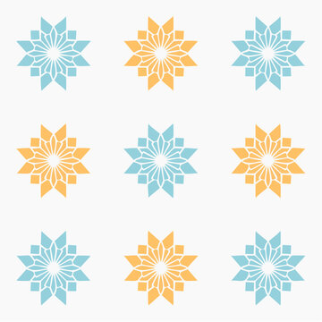 Abstract star ornament pattern islamic background