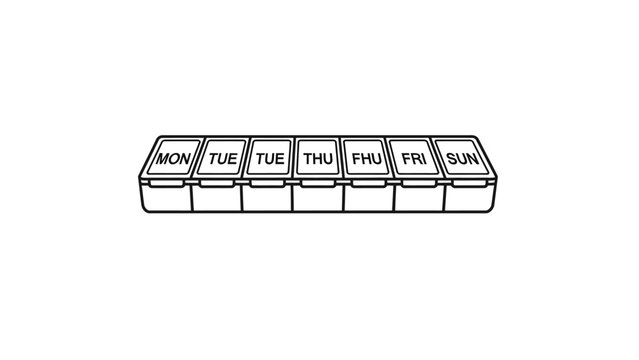 Pill Box Organizer for Daily Medication.