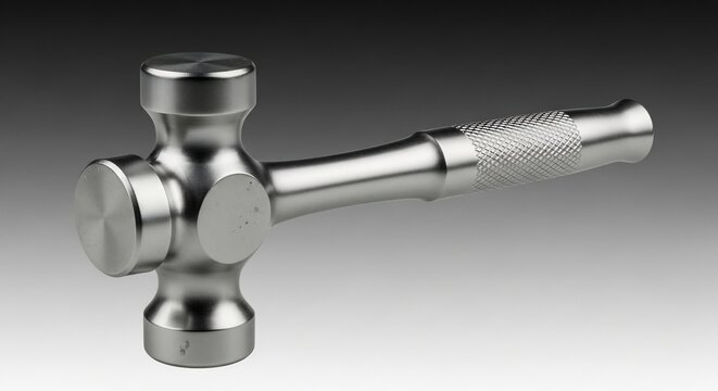 Precision Metal Ball Peen Hammer with Ergonomic Handle.