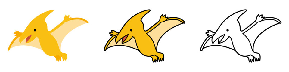 かわいいプテラノドンのイラスト © nyaramero