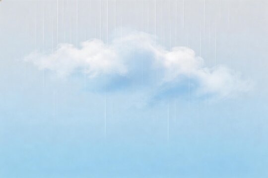 Cloud with rain falling from it