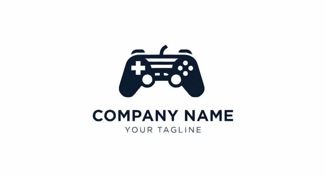 Gaming console logo template design.
