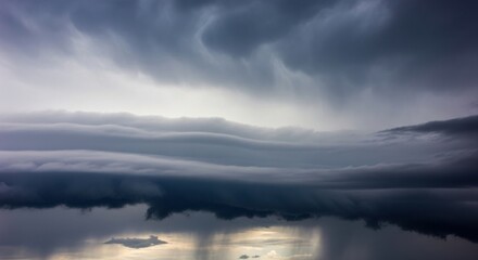 Fototapeta premium Dramatic Storm Clouds Gathering with Approaching Rain