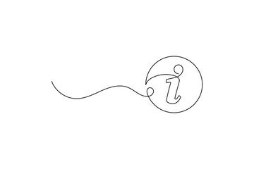 Obraz premium Information symbol outline art for informational signs and notices