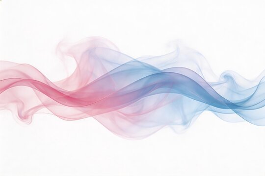 Colorful smoke swirls on white background