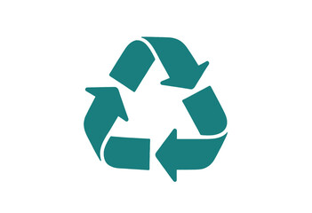 Obraz premium Recycle Symbol Vector Icon, Minimalist Green Eco-Friendly Loop Design for Sustainability and Environmental Projects