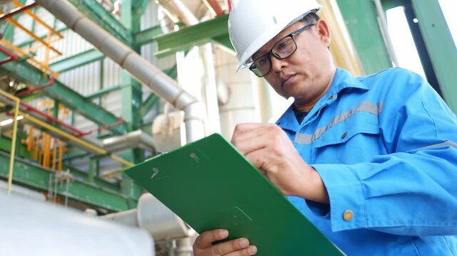 Modern oil refinery with expert engineers supervising production and controlling petroleum processes, ensuring safe operation and efficient energy output, representing advanced industrial systems and 