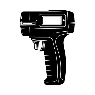 Silhouette of a Digital Brix Refractometer for Precision Agricultural Sugar Content Testing