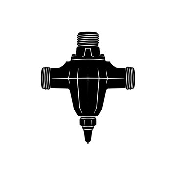 Silhouette of a Bypass Venturi Injector for Agricultural Fertilizer and Irrigation Systems