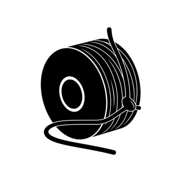Silhouette of a Gardening Wire Spool for Flexible Plant Tying and Agricultural Support