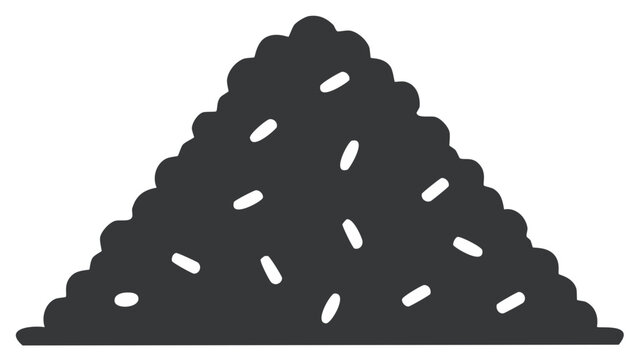 Dark pile with white specks and scalloped edges