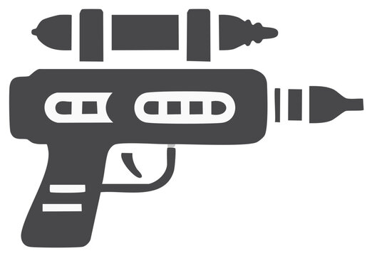 Science Fiction Ray Gun Illustration Futuristic Blaster Toy Gun Illustration