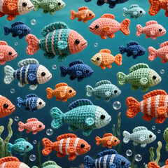Fototapeta premium Tropical Fish Pattern