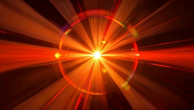 Captivating light explosion with dynamic bokeh and radiant beams, evoking energy and motion. Ideal for adding a touch of vibrancy and dynamism to your project.