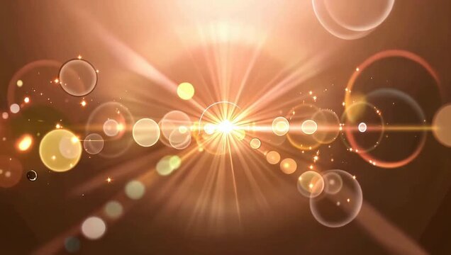 Captivating light explosion with dynamic bokeh and radiant beams, evoking energy and motion. Ideal for adding a touch of vibrancy and dynamism to your project.