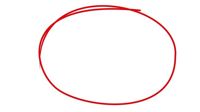 Animated Red Circle Mark for Highlighting or Selection. Motion Graphic Red Circle Loop for Pointing or Attention. Red Circle Overlay Animation for Map Markers or Emphasis