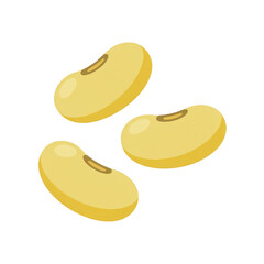 Fototapeta premium Three yellow cashew nuts on a black background