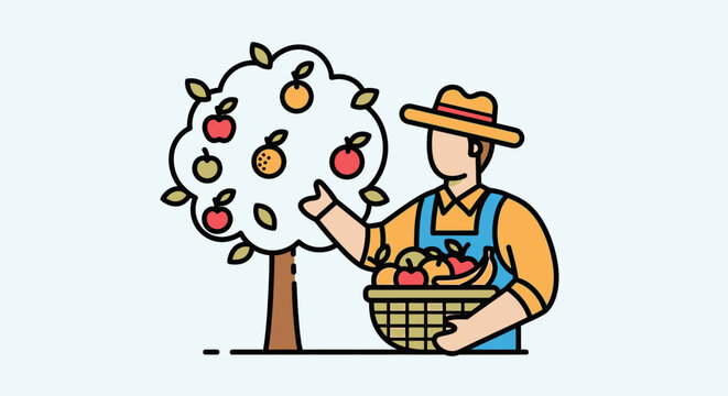 Man picking apples from tree 3.