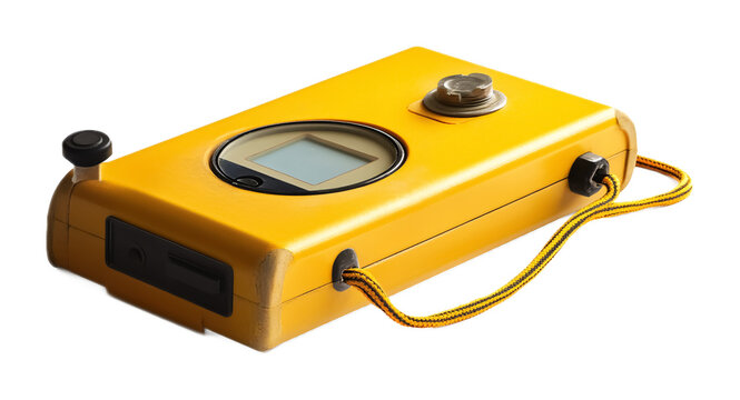 Geiger Counter Isolated on White Background - Radiation Detection Device