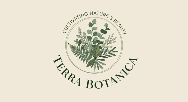 Terra Botanica logo with green plants.